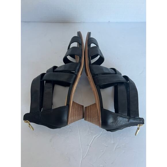 Collection by Clarks Mena Silk Black Leather Ultimate Strappy Comfort Sandals 7M - Picture 5 of 10